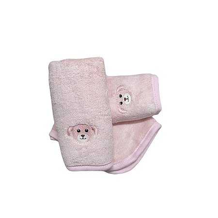 Kit Babita Power Sec com 3 babadores Cachorrinho Rosa