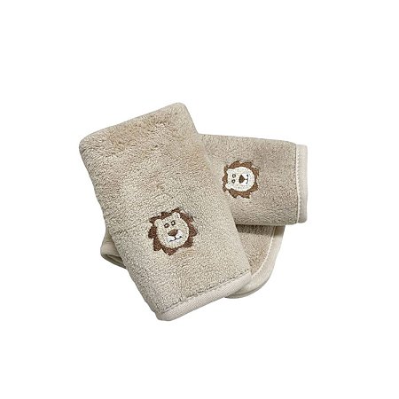 Kit Babita Power Sec com 3 babadores Leão Bege