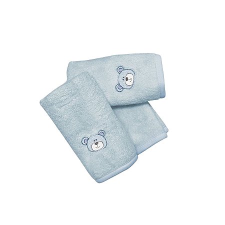 Kit Babita Power Sec com 3 babadores Urso Azul