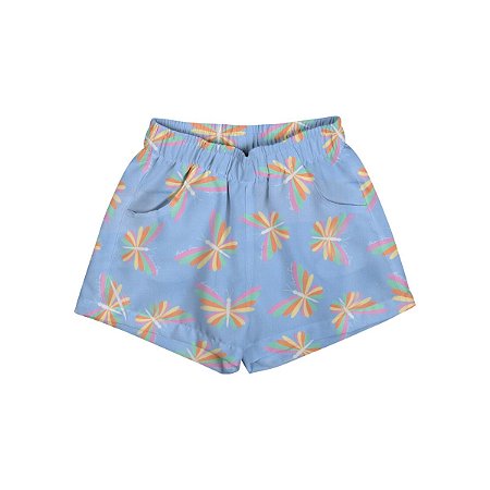 Shorts Feminino Tactel Comfort Azul