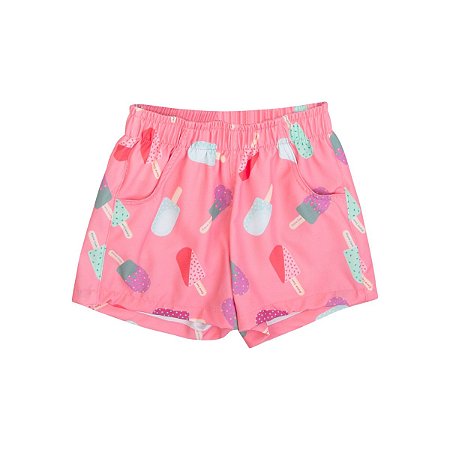 Shorts Feminino Tactel Comfort Rosa