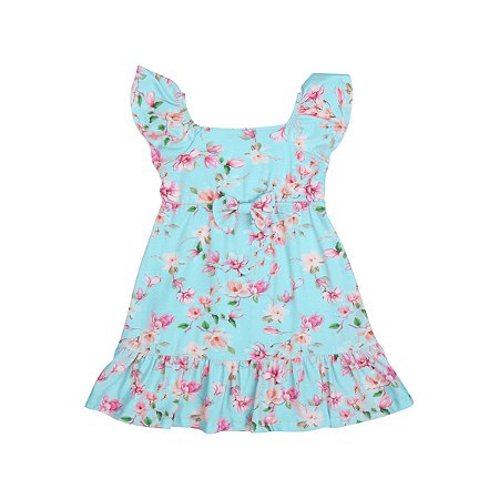 Vestido Garden Cotton Digital Azul