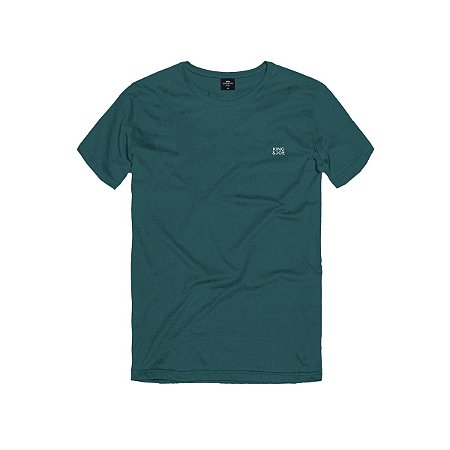 Camiseta Malha Lisa Verde Petróleo