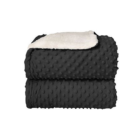 Cobertor Sherpan Dots Preto