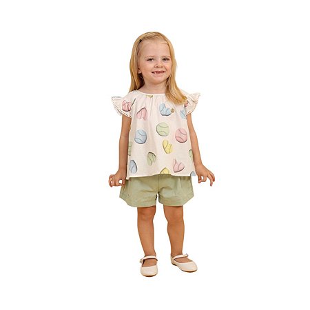 Conjunto Confete Corações Verde