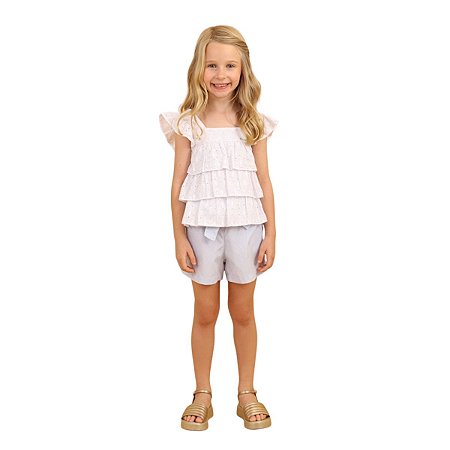 Conjunto Suspiro Babados Azul