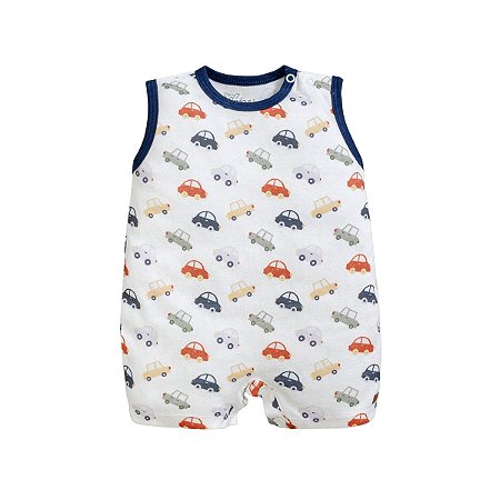 Macacão Regata Suedine Masculino Azul Marinho