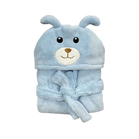 Roupão Power Sec Animado Cachorro Azul
