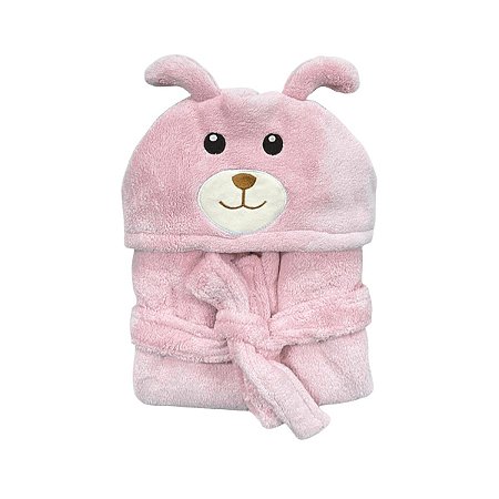 Roupão Power Sec Animado Cachorro Rosa