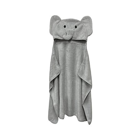 Toalha Power Sec Animada Elefante Cinza