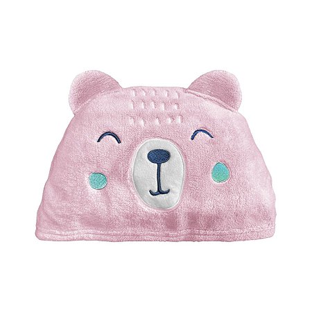 Toalha Power Sec Animada Urso Rosa