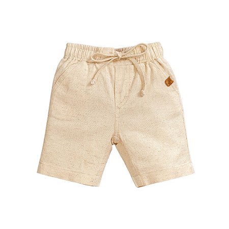 Bermuda Linho Kids Bege