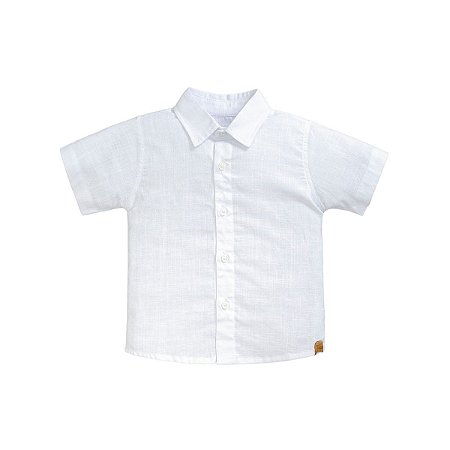 Camisa Manga Curta Maquinetada Kids Branco