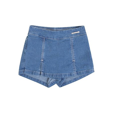 Shorts Saia Abertura Jeans Comfort