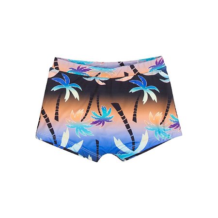 Sunga Boxer Malha Proteção UV Marrom