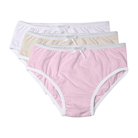 Kit 3 Calcinha em Cotton Lisa