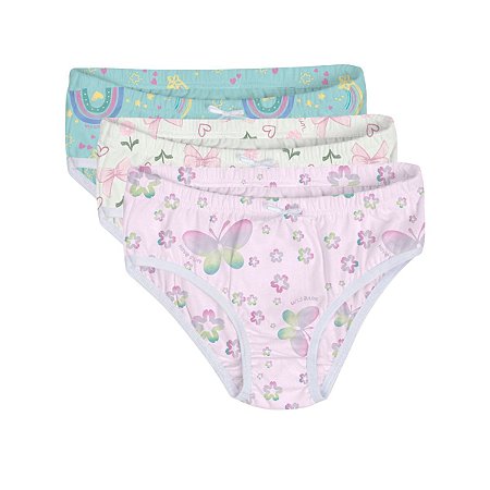 Kit 3 Calcinha em Meia Malha Estampada