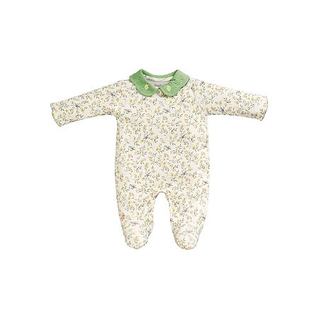 Macacão Longo Estampado Suedine Verde