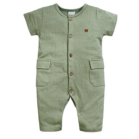 Macacão Longo Malha Anarruga Verde