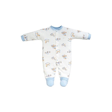 Macacão Longo Suedine Masculino Azul