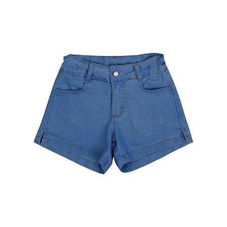 Shorts Abertura Lateral Jeans Comfort