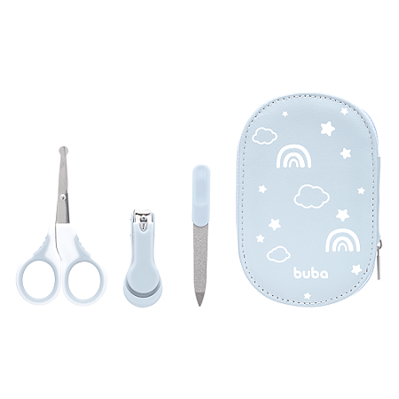Kit Manicure com Estojo Azul