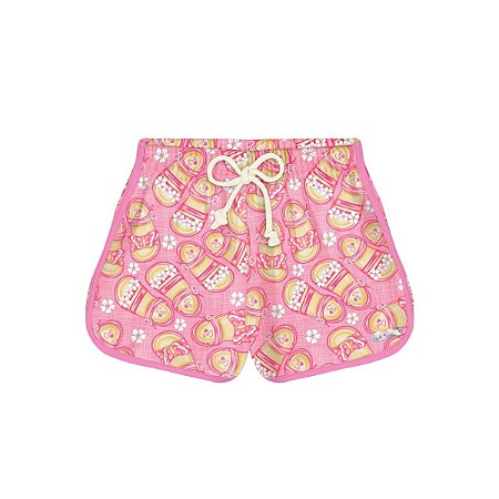 Shorts Estampado Rosa