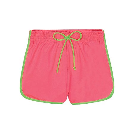 Shorts Liso Rosa Neon
