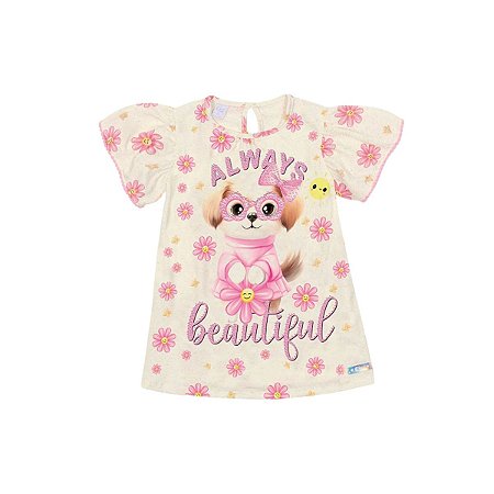 Vestido Floral Cachorro Off White