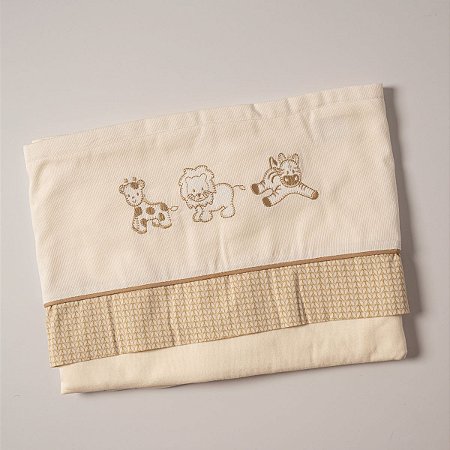 Jogo Lençol Carrinho 3 Peças Safari Caqui