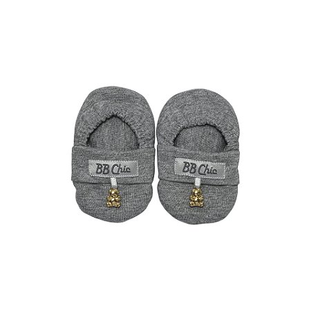 Pantufa Pingente Ursinho Cinza