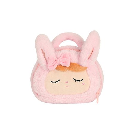 Bolsa Coelha Rosa com Laço Necessaire de Plush Metoo