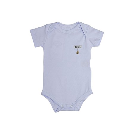 Body Pingente Ursinho Manga Curta Branco