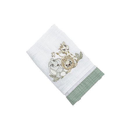 Toalha de Boca Bordado Safari Verde