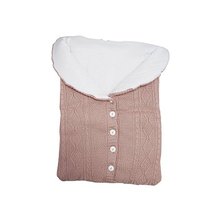 Porta Bebê Rosê com Off White