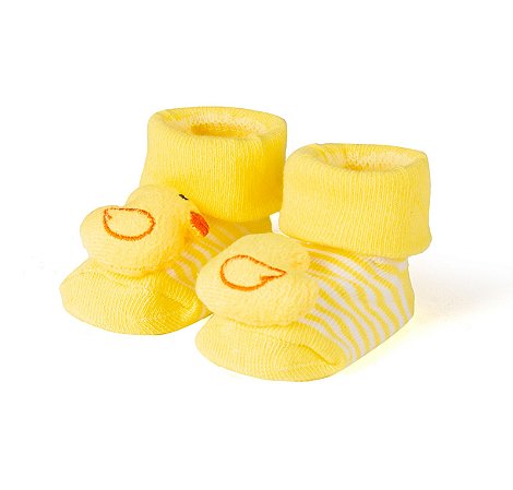 Meia Sapatinho Antiderrapante com Patinho Amarelo