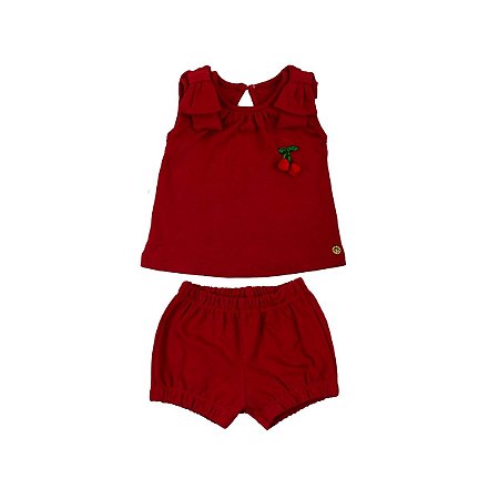 Conjunto Blusinha e Short Celebrate Vermelho
