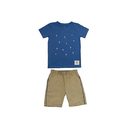 Conjunto Camiseta e Short Coconut Azul