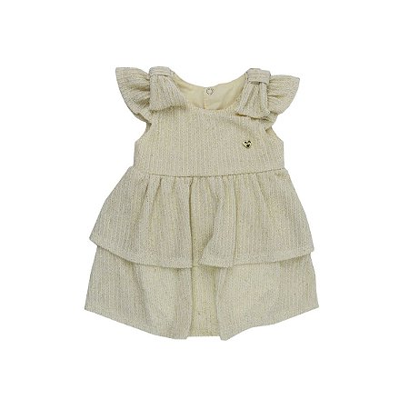 Vestido Body Shine Bege