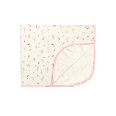 Cueiro Estampado Flores Rosê