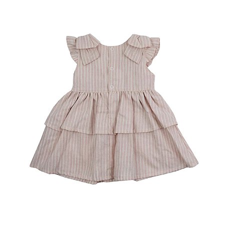 Vestido com Cobre Fraldas Jardim Rosa
