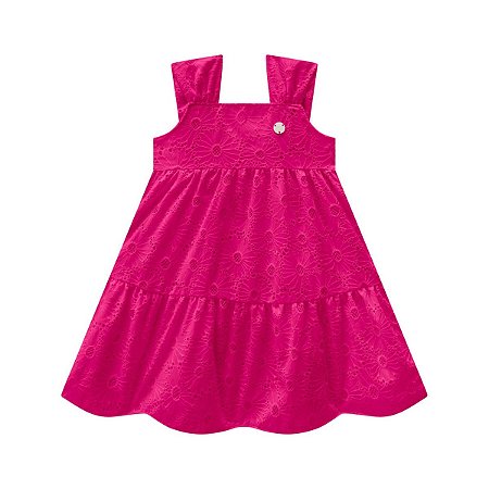 Vestido Alça em Laise Rosa