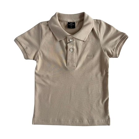 Camiseta Polo Piquet Lisa Areia