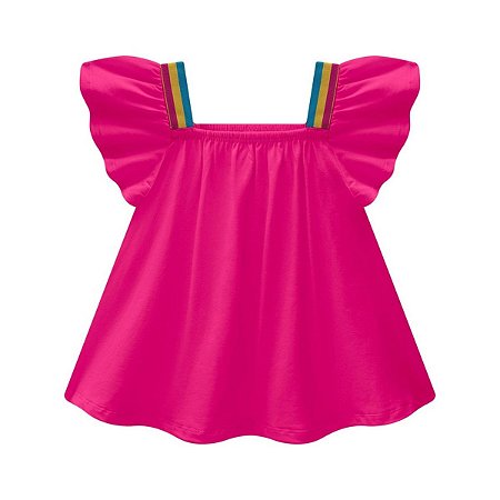 Blusa Alça Meia Malha Pink