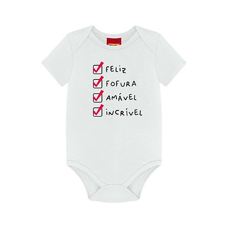 Body Manga Curta Cotton Branco