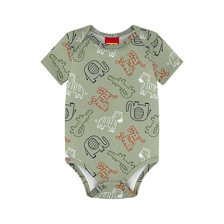 Body Masculino Bichos Verde Folha