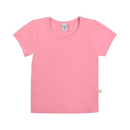 Blusa Básica Manga Curta em Cotton