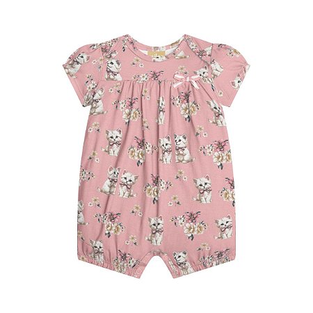 Macaquinho Cotton Gatinho Rosa