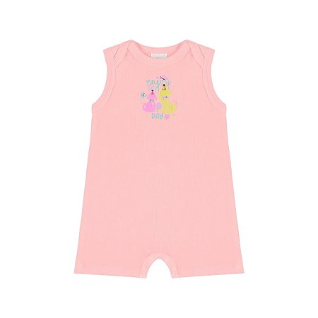 Macaquinho Bebê Sem Manga Suedine Feminino