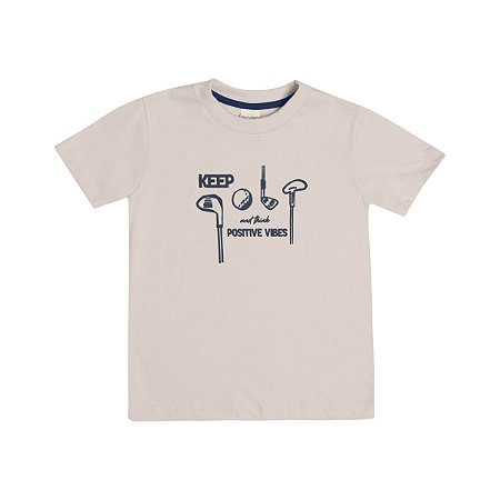 Camiseta Golf Meia Malha Bege